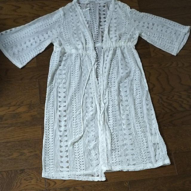 着丈92cm 新品 白 レース < 女性ファッション  着丈92cm 新品 白 レース  < 女性ファッションの