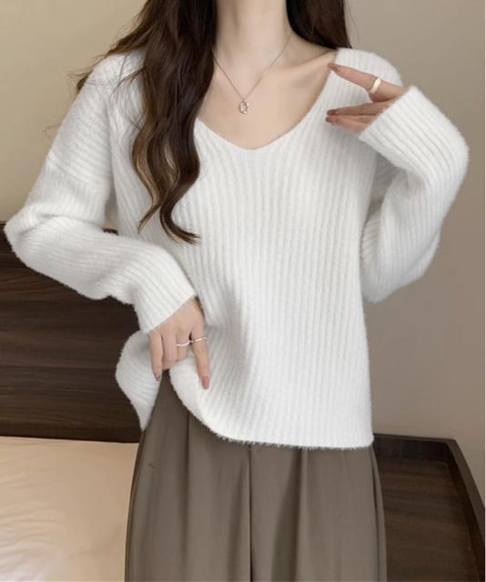 送料無料 新品 ニットトップス レディース Vネック < 女性ファッション  送料無料 新品 ニットトップス レディース Vネック < 女性ファッションの