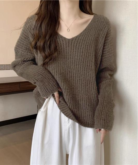 送料無料 新品 ニットトップス レディース Vネック < 女性ファッション  送料無料 新品 ニットトップス レディース Vネック < 女性ファッションの
