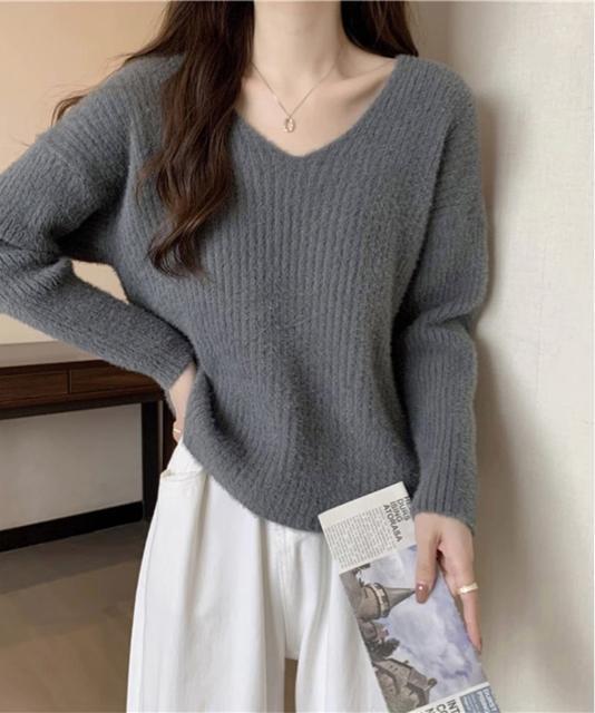 送料無料 新品 ニットトップス レディース Vネック < 女性ファッション  送料無料 新品 ニットトップス レディース Vネック < 女性ファッションの