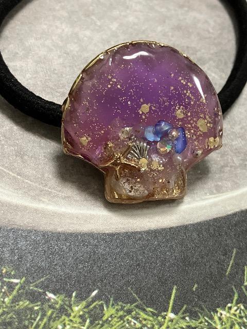 ハンドメイド レジン シェル型 ヘアゴム < 女性ファッション  ハンドメイド レジン シェル型 ヘアゴム < 女性ファッションの