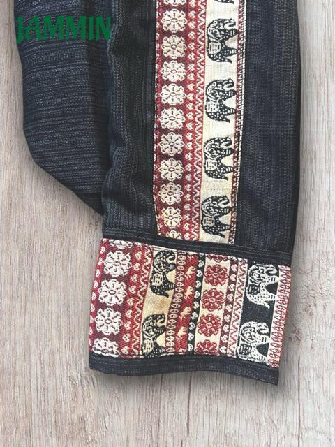 織り柄生地付きサルエルパンツ 黒 アジアン エスニック 男女兼用 ヒッピー < 男性ファッション 織り柄生地付きサルエルパンツ 黒 アジアン エスニック 男女兼用 ヒッピー < 男性ファッションの