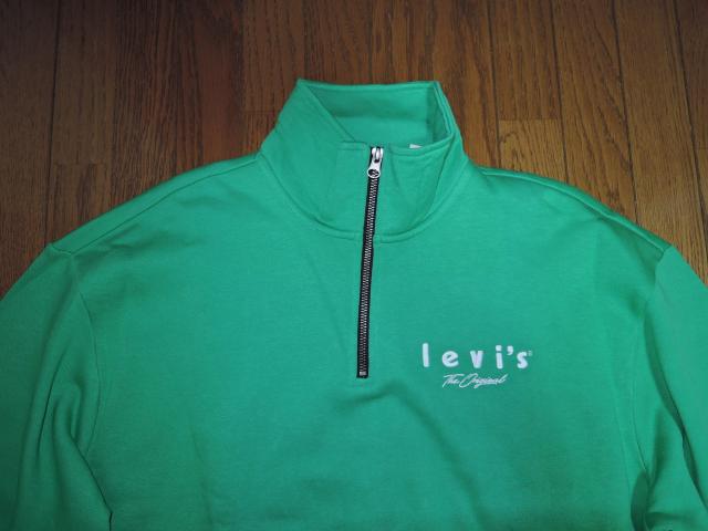 Vi Levi's [oCX 1/4 Wbv XEFbg SM O[ ZIP GREEN SWEATJbg\[RELAXED  uh 