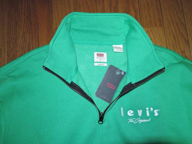 Vi Levi's [oCX 1/4 Wbv XEFbg SM O[ ZIP GREEN SWEATJbg\[RELAXED  uh 