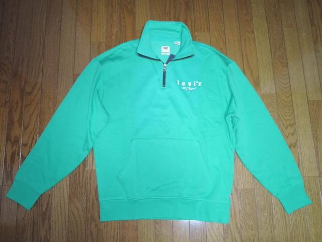 Vi Levi's [oCX 1/4 Wbv XEFbg SM O[ ZIP GREEN SWEATJbg\[RELAXED  uh 