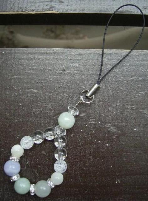 本翡翠xムーンストーンxブルーレースストラップ < 家電/AV  本翡翠xムーンストーンxブルーレースストラップ < 家電/AVの