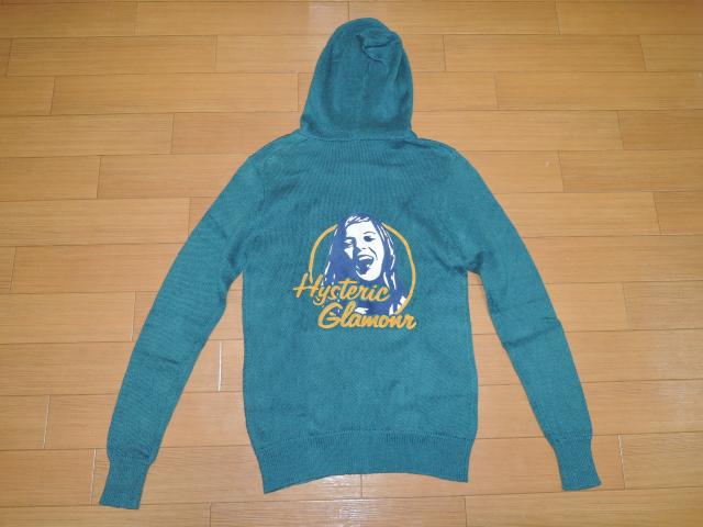 ヒステリックグラマーHYSTERIC GLAMOURニットパーカーS麻刺繍 < ブランド  ヒステリックグラマーHYSTERIC GLAMOURニットパーカーS麻刺繍  < ブランドの