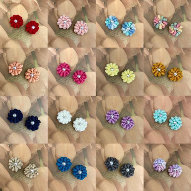 ハンドメイド♪レース編み ぷっくりお花モチーフ2個セット < 女性ファッション  ハンドメイド♪レース編み ぷっくりお花モチーフ2個セット < 女性ファッションの