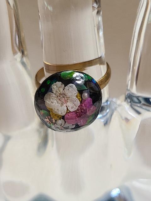 送料無料/陶器釜で作ったプリザーブドフラワー入りリング/フリーサイズD < 男性アクセサリー/時計  送料無料/陶器釜で作ったプリザーブドフラワー入りリング/フリーサイズD  < 男性アクセサリー/時計の