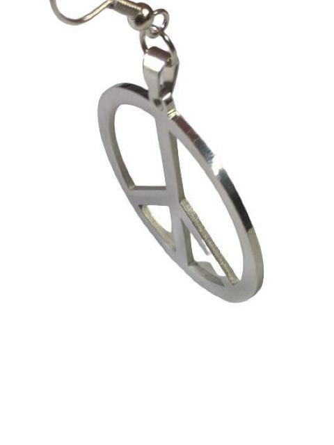 ピースマーク モチーフ ピアス シルバー ステンレス メンズ レディース ユニセックス ジュエリー アクセサリー 平和 < 男性アクセサリー/時計  ピースマーク モチーフ ピアス シルバー ステンレス メンズ レディース ユニセックス ジュエリー アクセサリー 平和 < 男性アクセサリー/時計の