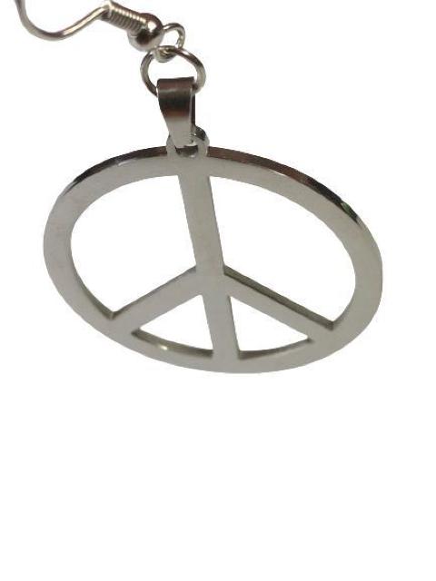 ピースマーク モチーフ ピアス シルバー ステンレス メンズ レディース ユニセックス ジュエリー アクセサリー 平和 < 男性アクセサリー/時計  ピースマーク モチーフ ピアス シルバー ステンレス メンズ レディース ユニセックス ジュエリー アクセサリー 平和 < 男性アクセサリー/時計の