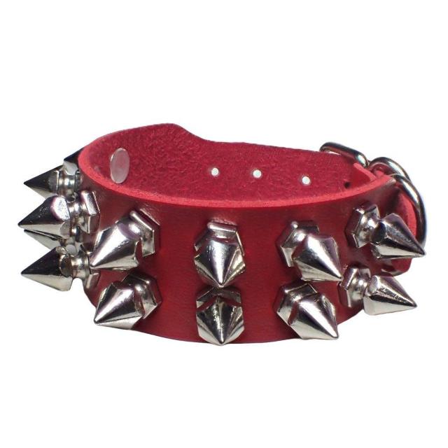 スタッズ 鋲 トゲトゲ 2列 レザーブレスレット ブレスレット アクセサリー バングル リストバンド ロック パンク 赤色 C < 男性アクセサリー/時計  スタッズ 鋲 トゲトゲ 2列 レザーブレスレット ブレスレット アクセサリー バングル リストバンド ロック パンク 赤色 C  < 男性アクセサリー/時計の