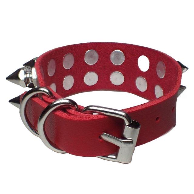 スタッズ 鋲 トゲトゲ 2列 レザーブレスレット ブレスレット アクセサリー バングル リストバンド ロック パンク 赤色 C < 男性アクセサリー/時計  スタッズ 鋲 トゲトゲ 2列 レザーブレスレット ブレスレット アクセサリー バングル リストバンド ロック パンク 赤色 C < 男性アクセサリー/時計の