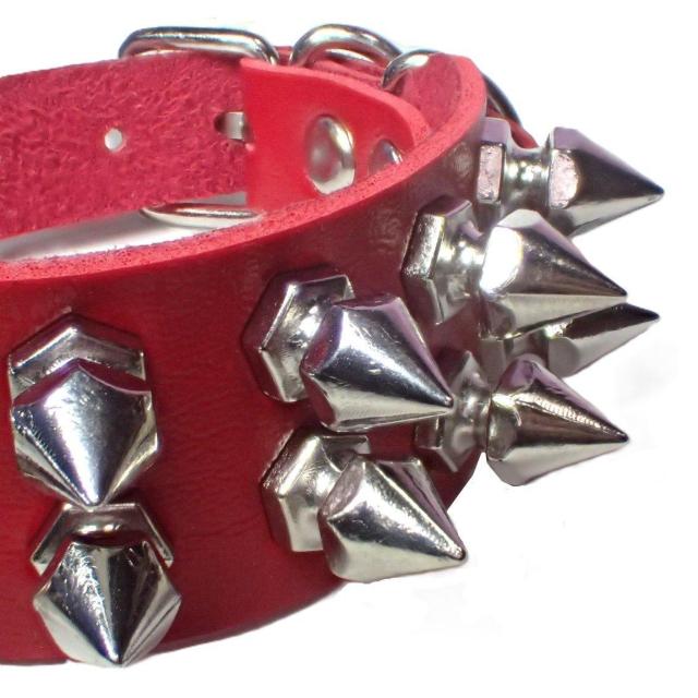スタッズ 鋲 トゲトゲ 2列 レザーブレスレット ブレスレット アクセサリー バングル リストバンド ロック パンク 赤色 C < 男性アクセサリー/時計  スタッズ 鋲 トゲトゲ 2列 レザーブレスレット ブレスレット アクセサリー バングル リストバンド ロック パンク 赤色 C < 男性アクセサリー/時計の