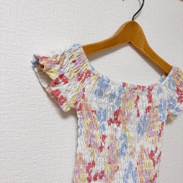 ◆rienda/リエンダ◆Bouquetシャーリングトップス★ホワイトF*ギャルコーデ♪ < ブランド ◆rienda/リエンダ◆Bouquetシャーリングトップス★ホワイトF*ギャルコーデ♪ < ブランドの