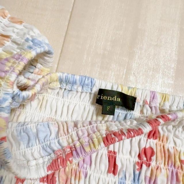 ◆rienda/リエンダ◆Bouquetシャーリングトップス★ホワイトF*ギャルコーデ♪ < ブランド ◆rienda/リエンダ◆Bouquetシャーリングトップス★ホワイトF*ギャルコーデ♪ < ブランドの