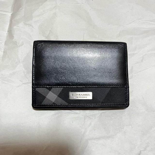 【BLACK LABEL CRESTBRIDGE】 レザー 定期入れ 名刺入れ カードケース ノバチェック 黒 < 男性ファッション 【BLACK LABEL CRESTBRIDGE】 レザー 定期入れ 名刺入れ カードケース ノバチェック 黒 < 男性ファッションの