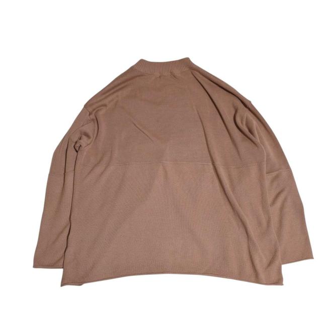 MR.OLIVE モックネック ルーズ ニット リラックス セーター ベージュ ブラウン ミスターオリーブ 日本製 < ブランド MR.OLIVE モックネック ルーズ ニット リラックス セーター ベージュ ブラウン ミスターオリーブ 日本製 < ブランドの