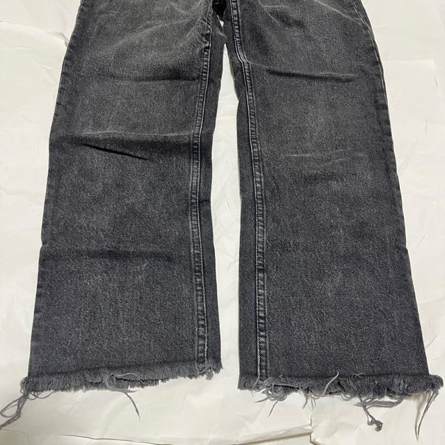 ZARA ザラ ハイウエスト ブラックデニム ストレートパンツ 34 カットオフ < ブランド ZARA ザラ ハイウエスト ブラックデニム ストレートパンツ 34 カットオフ < ブランドの