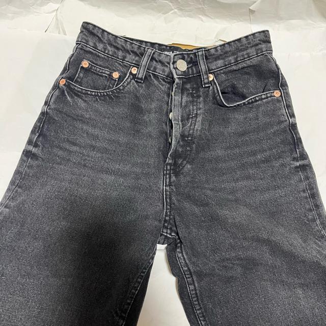 ZARA ザラ ハイウエスト ブラックデニム ストレートパンツ 34 カットオフ < ブランド ZARA ザラ ハイウエスト ブラックデニム ストレートパンツ 34 カットオフ < ブランドの
