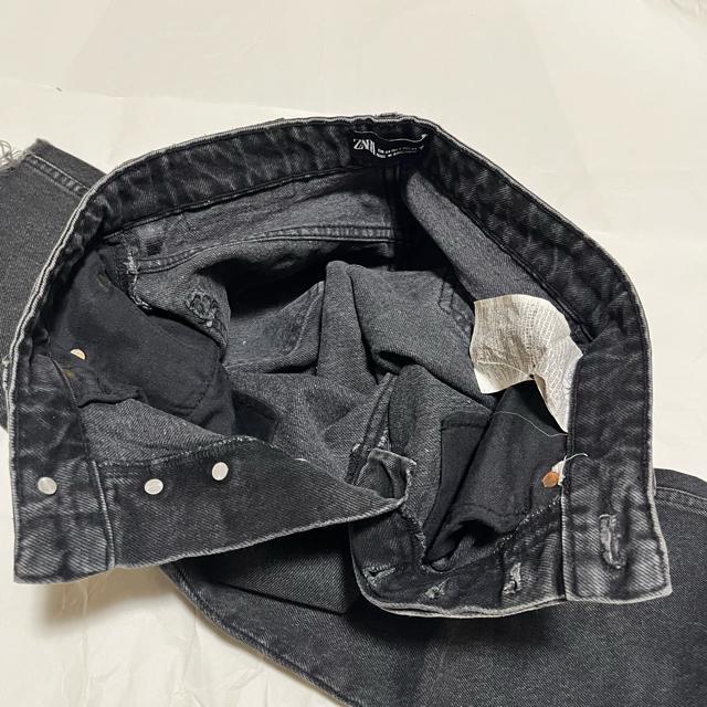 ZARA ザラ ハイウエスト ブラックデニム ストレートパンツ 34 カットオフ < ブランド ZARA ザラ ハイウエスト ブラックデニム ストレートパンツ 34 カットオフ < ブランドの