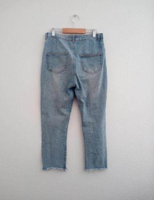 mac collection◆裾フリンジ切りっぱなし ウォッシュ加工 デニム ジーンズ Sサイズ < 女性ファッション  mac collection◆裾フリンジ切りっぱなし ウォッシュ加工 デニム ジーンズ Sサイズ < 女性ファッションの