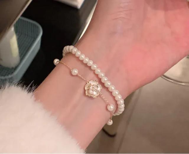 女性用パールビーズブレスレット アクアマリンブレスレット パーティーウェディング < 女性アクセサリー/時計  女性用パールビーズブレスレット アクアマリンブレスレット パーティーウェディング  < 女性アクセサリー/時計の