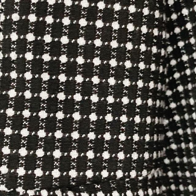 イマージュ ノーカラー 銀糸入り ドット 七分袖 モノトーン ジャケット N2m < ブランド  イマージュ ノーカラー 銀糸入り ドット 七分袖 モノトーン ジャケット N2m < ブランドの