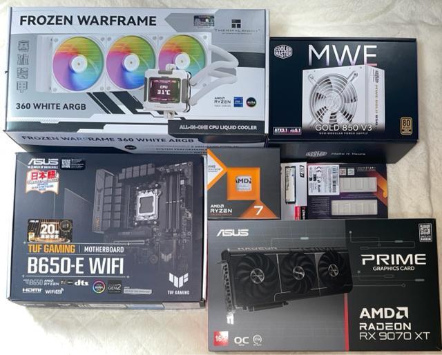 yViQ[~OPCzRyzen7 7800X3D RX9070XT 32GB SSD1TB 850W