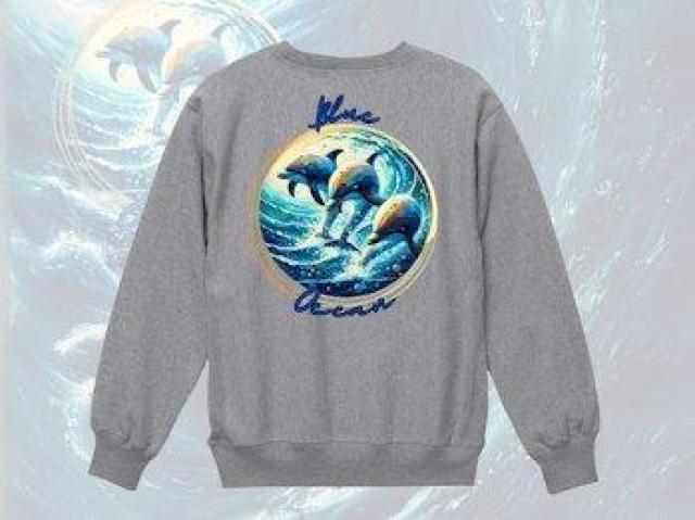 ラグランスリーブ クルーネック スウェット(裏パイル) XL ミックスグレーイルカ 海 楽しい < 男性ファッション ラグランスリーブ クルーネック スウェット(裏パイル) XL ミックスグレーイルカ 海 楽しい < 男性ファッションの