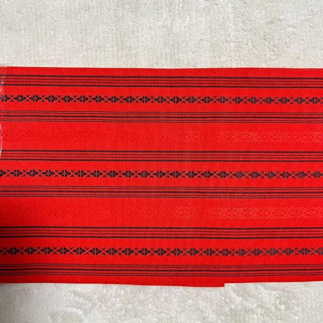 未使用 正絹 博多織 半幅帯 吉弥帯 赤系 リバーシブル 証紙有 < 女性ファッション 未使用 正絹 博多織 半幅帯 吉弥帯 赤系 リバーシブル 証紙有 < 女性ファッションの