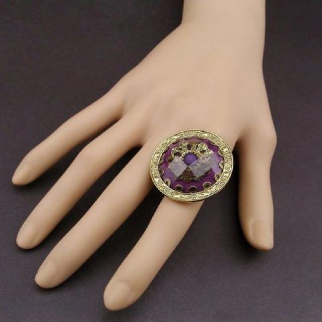 新品ゴスロリ姫系ゴシックアンティーク調紫リング指輪16号 < 女性アクセサリー/時計  新品ゴスロリ姫系ゴシックアンティーク調紫リング指輪16号 < 女性アクセサリー/時計の