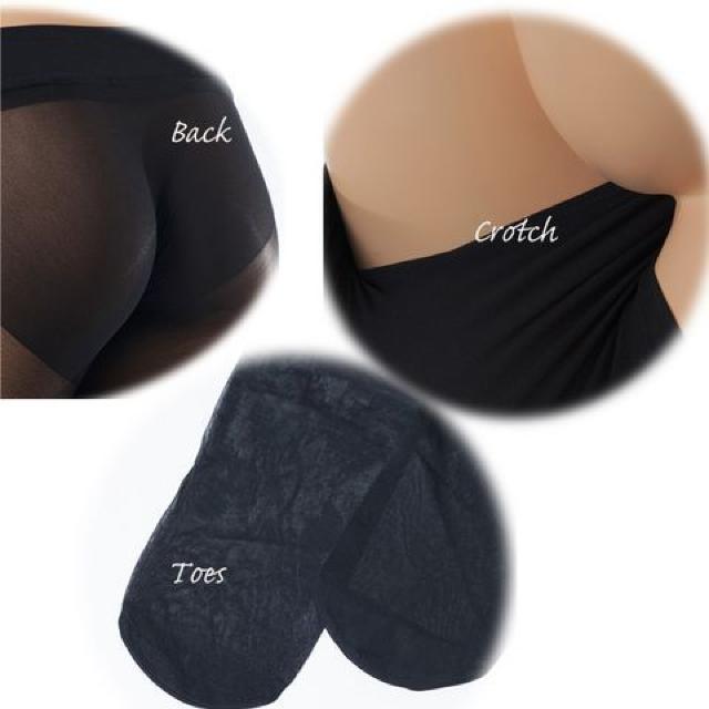 大サイズ センターシーム無しのストレスフリータイツ ブラック < 女性ファッション  大サイズ センターシーム無しのストレスフリータイツ ブラック < 女性ファッションの