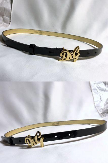 正規良レア ドルチェ&ガッバーナ D&Gロゴゴールドバックルナローエナメルレザーベルト 黒×金 75 クラシック < ブランド  正規良レア ドルチェ&ガッバーナ D&Gロゴゴールドバックルナローエナメルレザーベルト 黒×金 75 クラシック < ブランドの