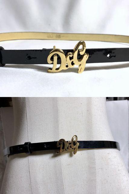 正規良レア ドルチェ&ガッバーナ D&Gロゴゴールドバックルナローエナメルレザーベルト 黒×金 75 クラシック < ブランド  正規良レア ドルチェ&ガッバーナ D&Gロゴゴールドバックルナローエナメルレザーベルト 黒×金 75 クラシック < ブランドの