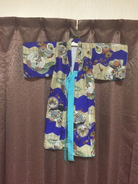 1064.未使用☆年代物  子供和装☆鶴☆鼓柄 < ペット/手芸/園芸  1064.未使用☆年代物  子供和装☆鶴☆鼓柄  < ペット/手芸/園芸の