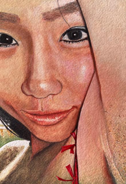 絵画 水彩画 ガッシュ水彩 透明水彩『モデル・アップ3』新品・真作保証 原画 < ホビー 絵画 水彩画 ガッシュ水彩 透明水彩『モデル・アップ3』新品・真作保証 原画 < ホビーの