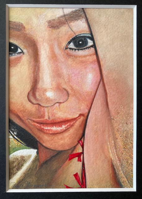 絵画 水彩画 ガッシュ水彩 透明水彩『モデル・アップ3』新品・真作保証 原画 < ホビー 絵画 水彩画 ガッシュ水彩 透明水彩『モデル・アップ3』新品・真作保証 原画 < ホビーの