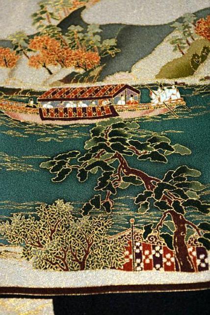 【最高峰】新品同様 京友禅作家【松尾光琳】本金箔 三船祭 比翼付き 黒留袖 身丈164cm 裄66cm T3564 < 女性ファッション 【最高峰】新品同様 京友禅作家【松尾光琳】本金箔 三船祭 比翼付き 黒留袖 身丈164cm 裄66cm T3564 < 女性ファッションの