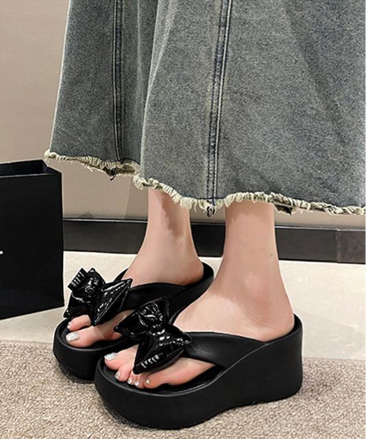 送料無料 新品 トングサンダル リボン付きビーチサンダル < 女性ファッション  送料無料 新品 トングサンダル リボン付きビーチサンダル < 女性ファッションの