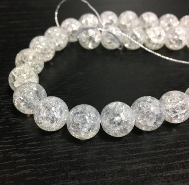 クラック水晶 10mm ブレスレット2本分 連売り < ペット/手芸/園芸 クラック水晶 10mm ブレスレット2本分 連売り < ペット/手芸/園芸の