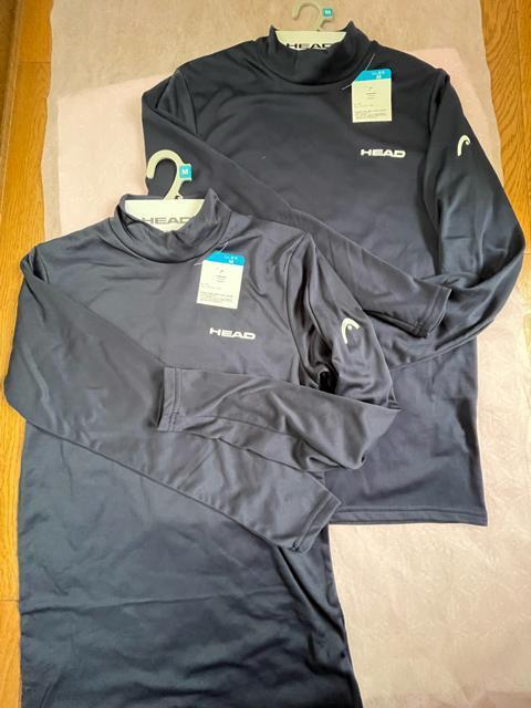 Mサイズ!2枚セット!高貴紳士的!HEAD!ブランド品!暖か!裏起毛!男のネイビー色合い!ハイネック!長袖インナーシャツ! < 男性ファッション Mサイズ!2枚セット!高貴紳士的!HEAD!ブランド品!暖か!裏起毛!男のネイビー色合い!ハイネック!長袖インナーシャツ! < 男性ファッションの