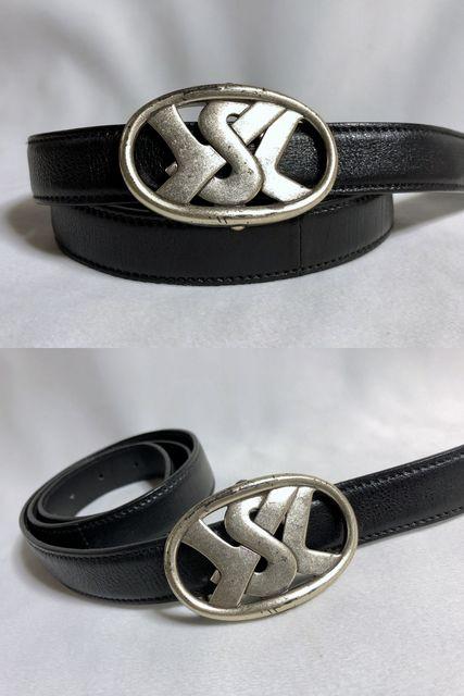 正規 Yves Saint Laurentイヴサンローラン リヴゴーシュ YSLロゴバックル レザーベルト黒 78~88 スーツ < ブランド  正規 Yves Saint Laurentイヴサンローラン リヴゴーシュ YSLロゴバックル レザーベルト黒 78~88 スーツ < ブランドの