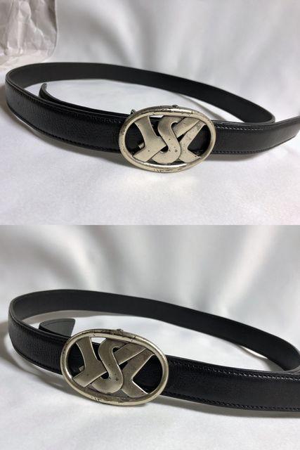 正規 Yves Saint Laurentイヴサンローラン リヴゴーシュ YSLロゴバックル レザーベルト黒 78~88 スーツ < ブランド  正規 Yves Saint Laurentイヴサンローラン リヴゴーシュ YSLロゴバックル レザーベルト黒 78~88 スーツ < ブランドの