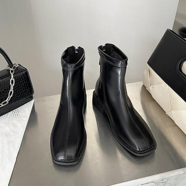 送料無料 新品 ショートブーツ フルジップブーツ 美脚 < 女性ファッション  送料無料 新品 ショートブーツ フルジップブーツ 美脚 < 女性ファッションの