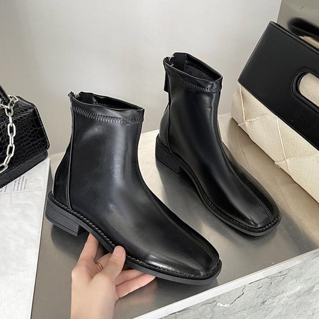 送料無料 新品 ショートブーツ フルジップブーツ 美脚 < 女性ファッション  送料無料 新品 ショートブーツ フルジップブーツ 美脚 < 女性ファッションの