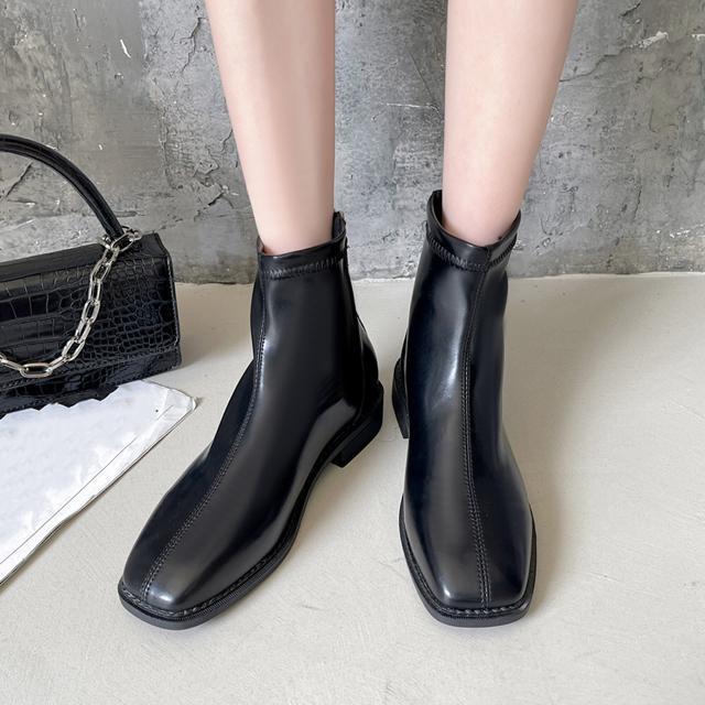 送料無料 新品 ショートブーツ フルジップブーツ 美脚 < 女性ファッション  送料無料 新品 ショートブーツ フルジップブーツ 美脚 < 女性ファッションの