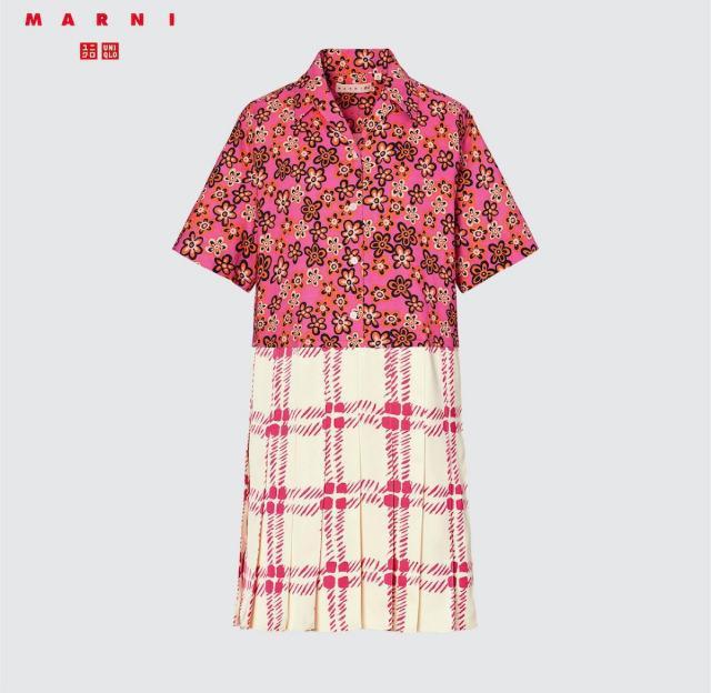 新品★UNIQLO ×MARUNI★オープンカラープリーツワンピース★L < ブランド  新品★UNIQLO ×MARUNI★オープンカラープリーツワンピース★L  < ブランドの