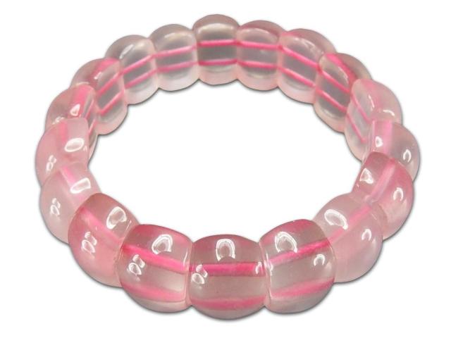 氷種天然石透明感良好アイスローズクォーツ卵形バングルブレスレット < 女性アクセサリー/時計  氷種天然石透明感良好アイスローズクォーツ卵形バングルブレスレット  < 女性アクセサリー/時計の