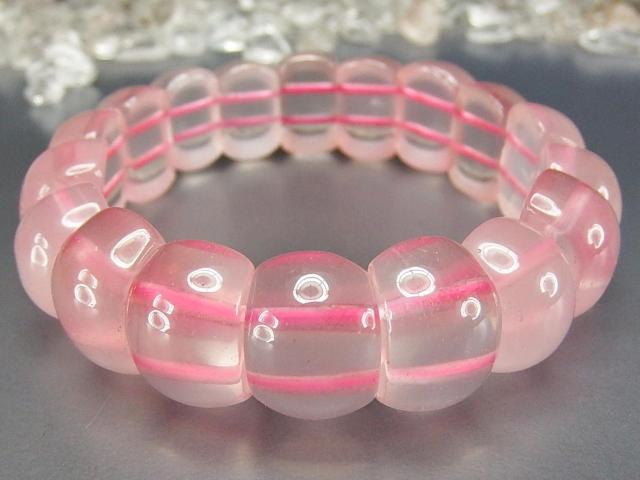 氷種天然石透明感良好アイスローズクォーツ卵形バングルブレスレット < 女性アクセサリー/時計  氷種天然石透明感良好アイスローズクォーツ卵形バングルブレスレット < 女性アクセサリー/時計の